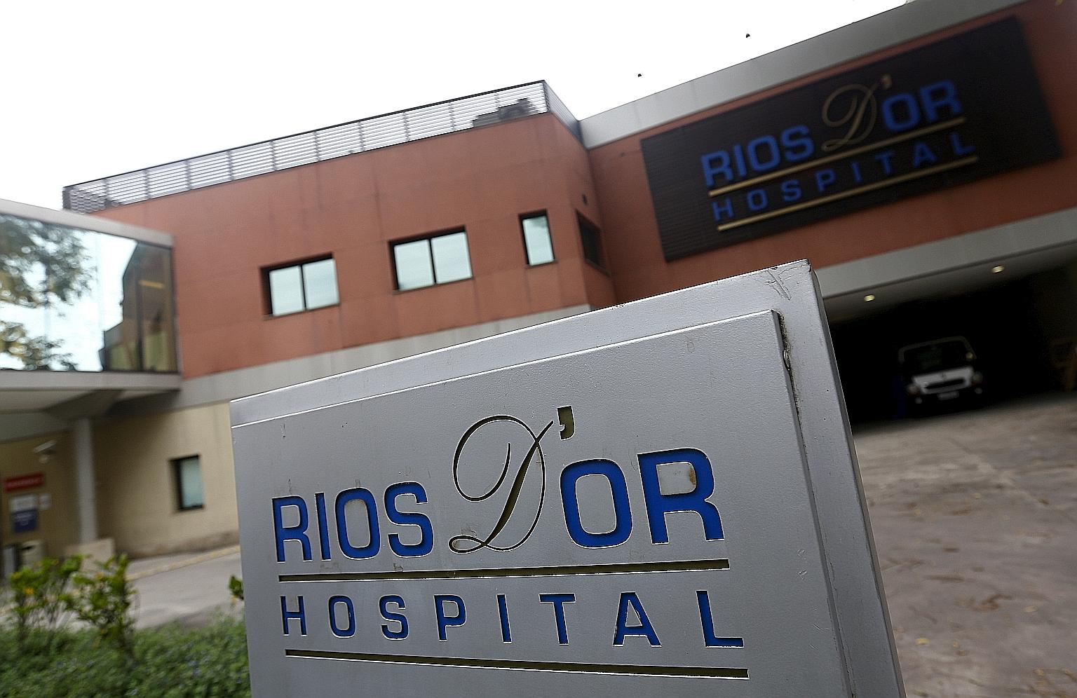 Rios D'or Hospital, part of the Rede D'or hospital chain, which is valued at 112.5 billion reais (S$29.4 billion) in an IPO.