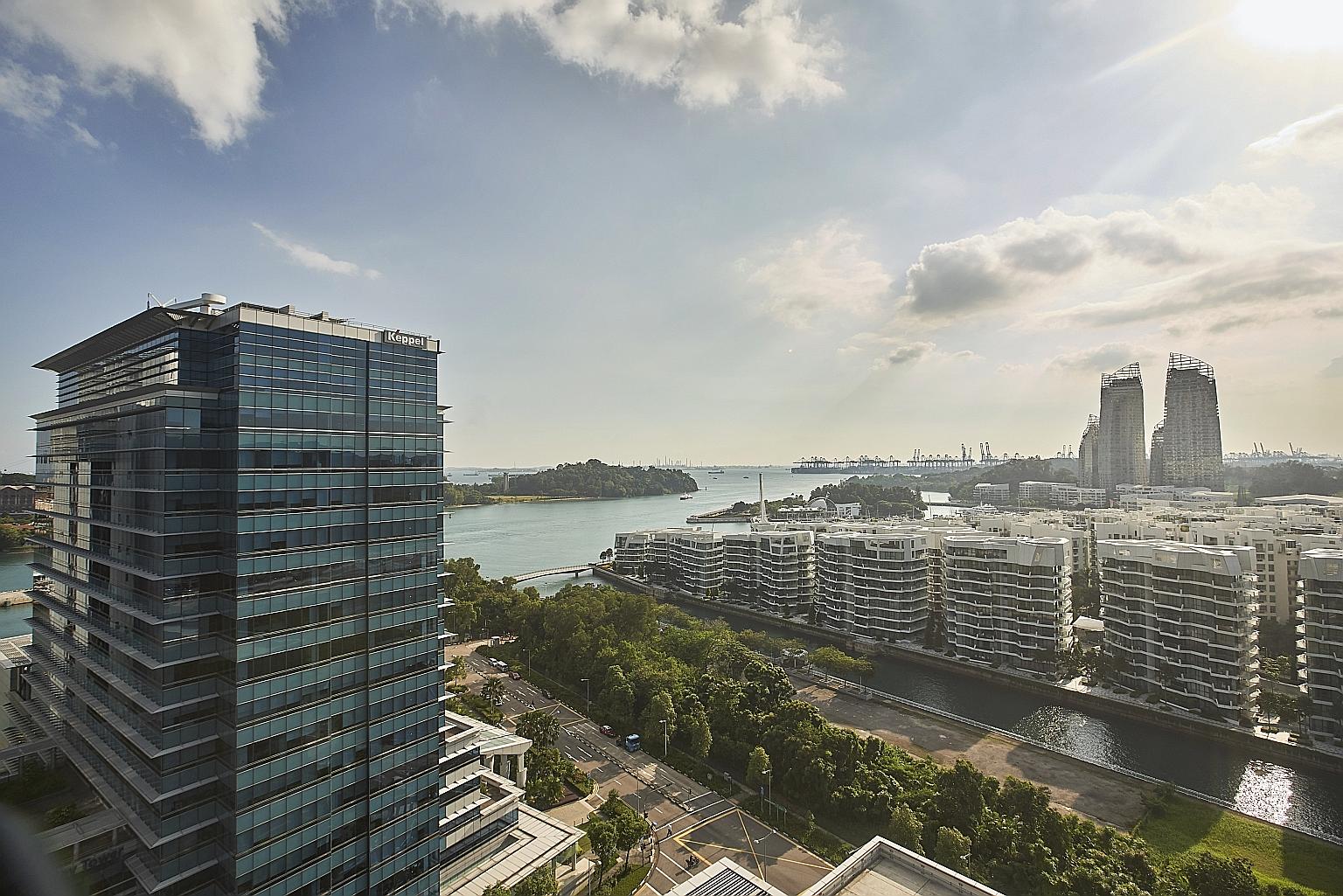 Keppel Land, which is piloting energy-efficient technologies in Keppel Bay Tower, will be installing solar panels on the roof of the 18-storey building and its six-storey podium block.