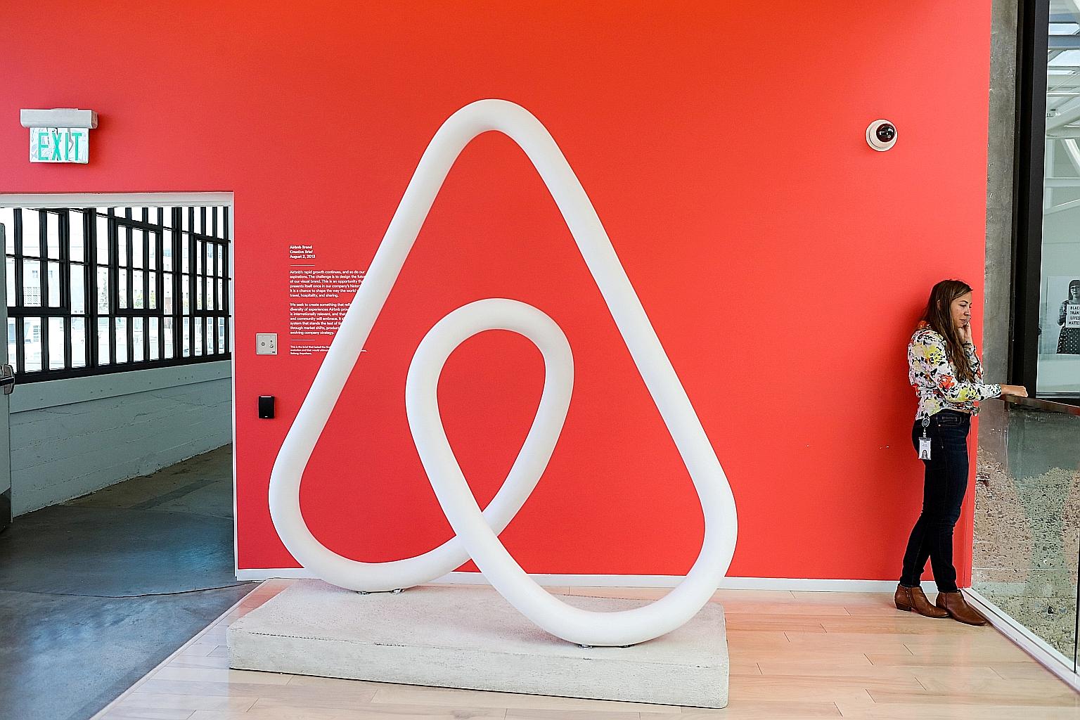 Airbnb and its investors sold about 52 million shares on Wednesday for US$68 each after marketing them at US$56 to US$60, it said in a statement. PHOTO: REUTERS