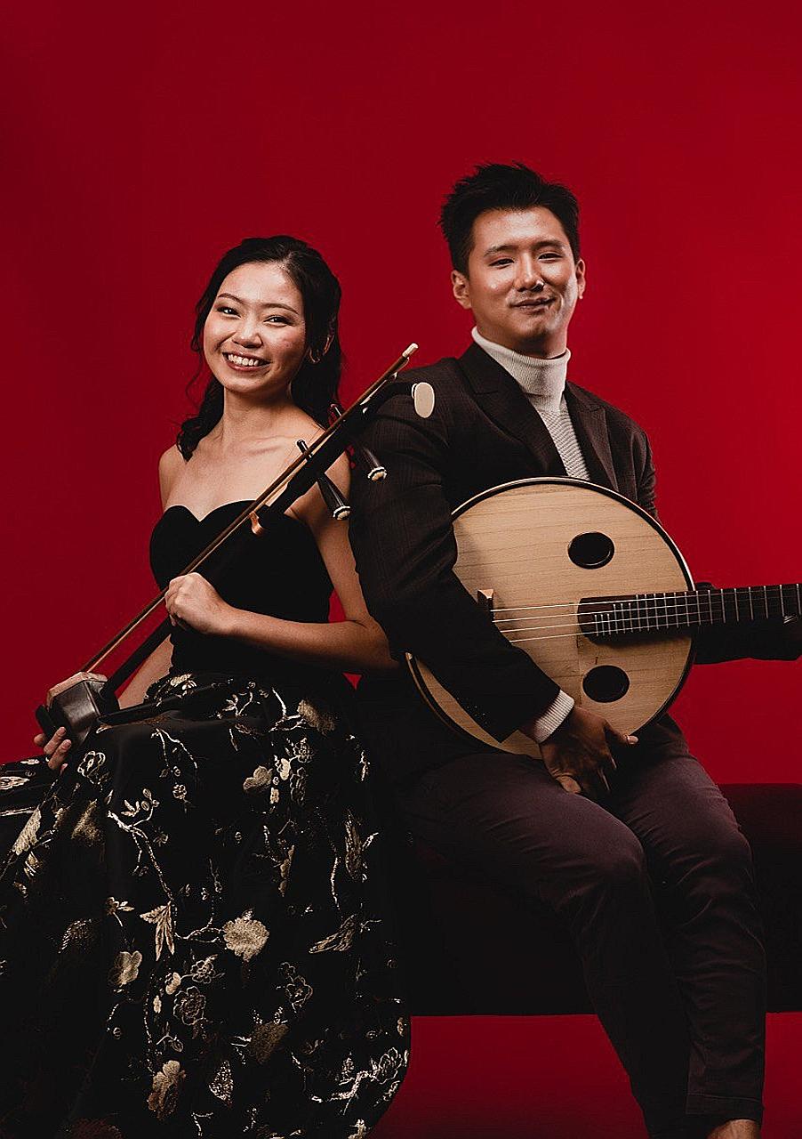 Musicians Calista Liaw and Jonathan Ngeow.