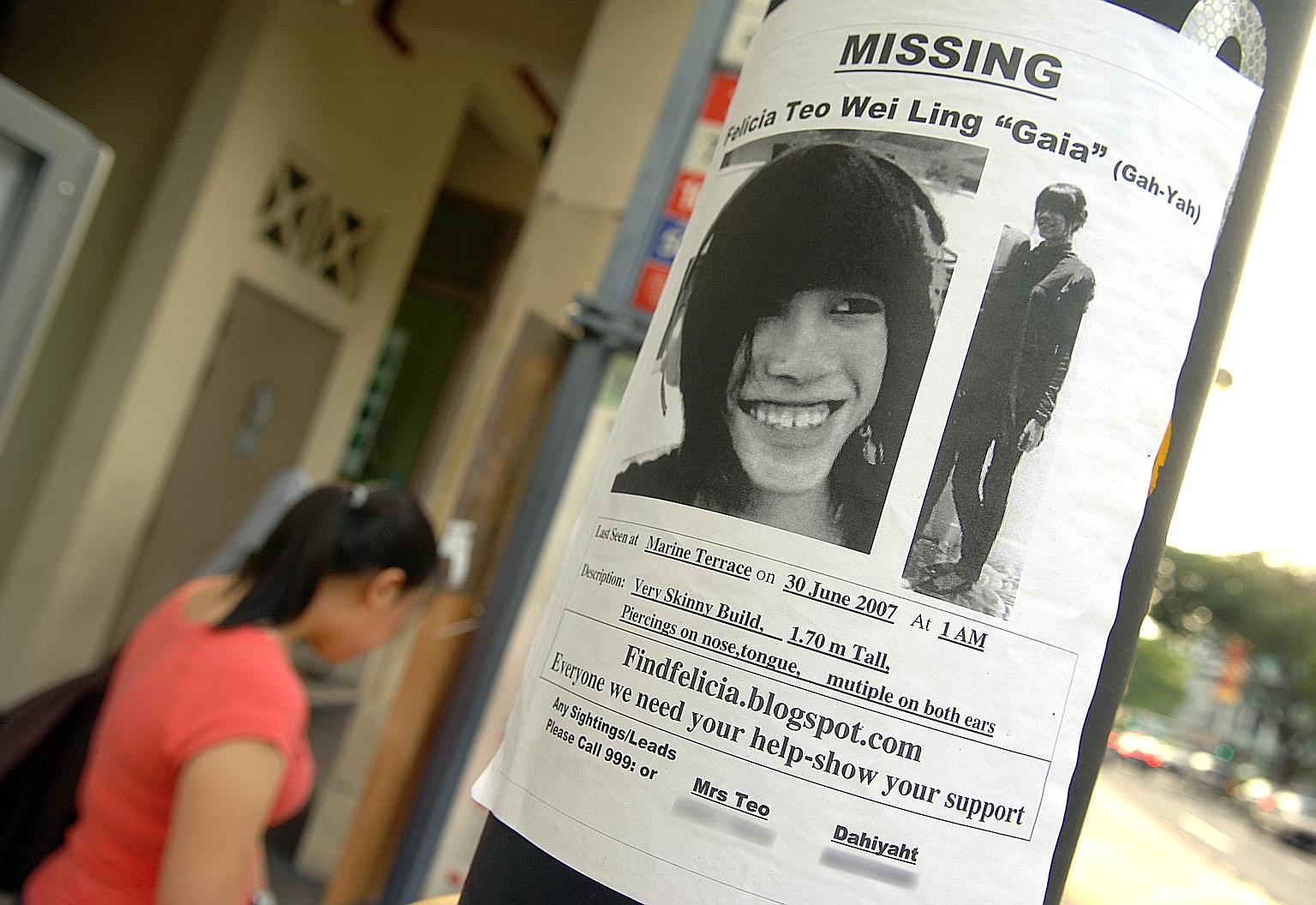 A man was yesterday charged with the murder of a student who went missing in 2007. Ahmad Danial Mohamed Rafa'ee (above), 35, is accused of murdering Ms Felicia Teo Wan Ling, 19, in the early morning of June 30 that year at a Marine Terrace flat. He a