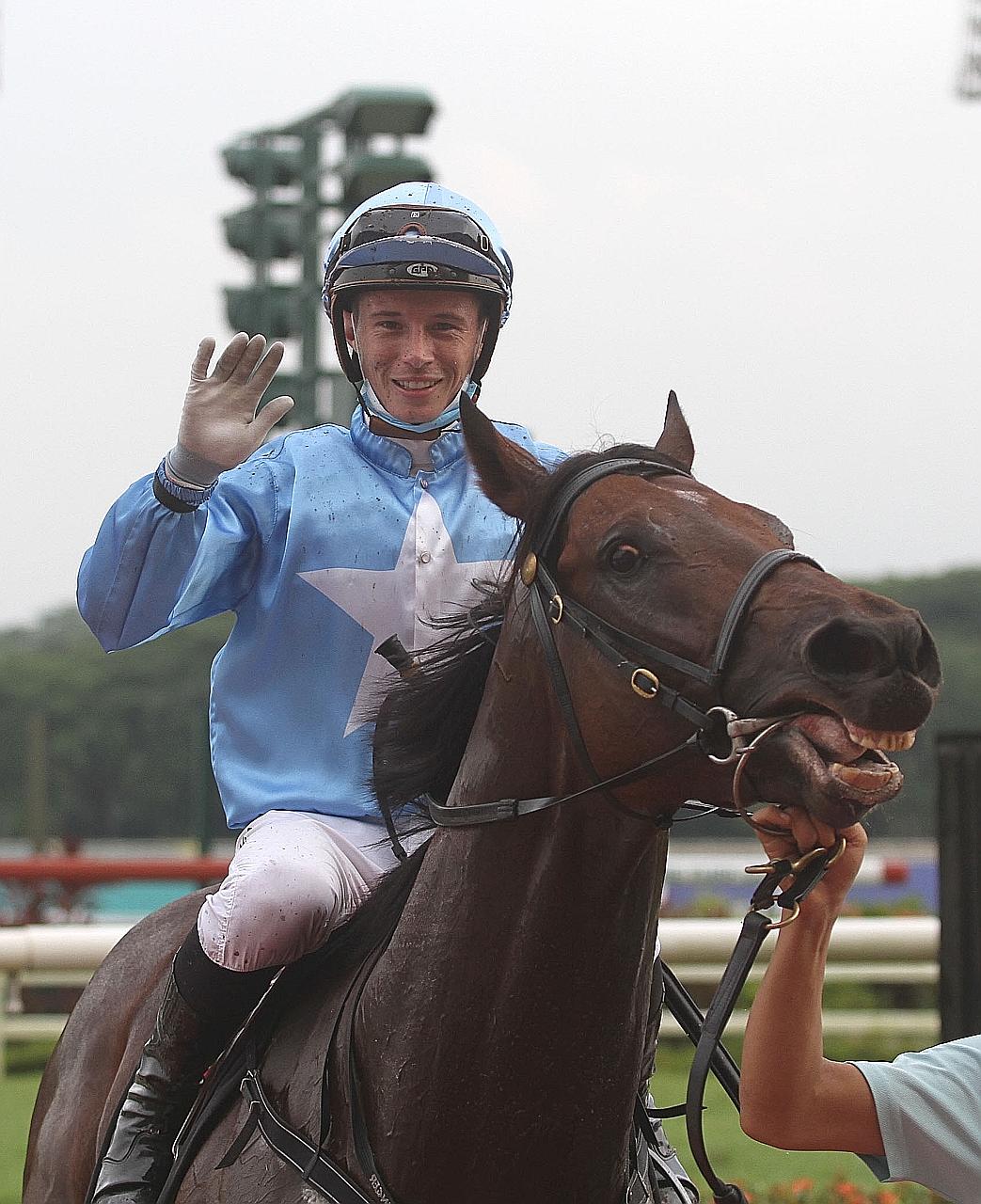 Today is South African jockey Ryan Munger's last day at Kranji.