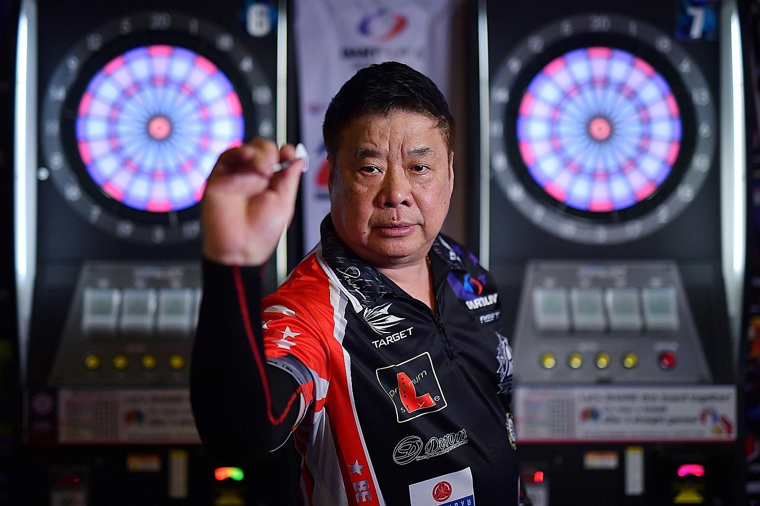 Paul Lim, who is unranked as he does not play on the Pro Tour, will face world No. 9 Dimitri van den Bergh in the second round on Tuesday. ST FILE PHOTO