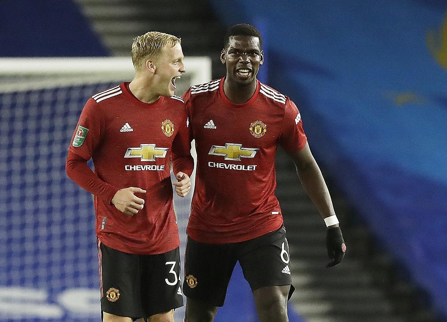 Donny van de Beek (left) and Paul Pogba brought invention and incision against Sheffield United, but Ole Gunnar Solskjaer often pairs Nemanja Matic or Scott McTominay with Fred.