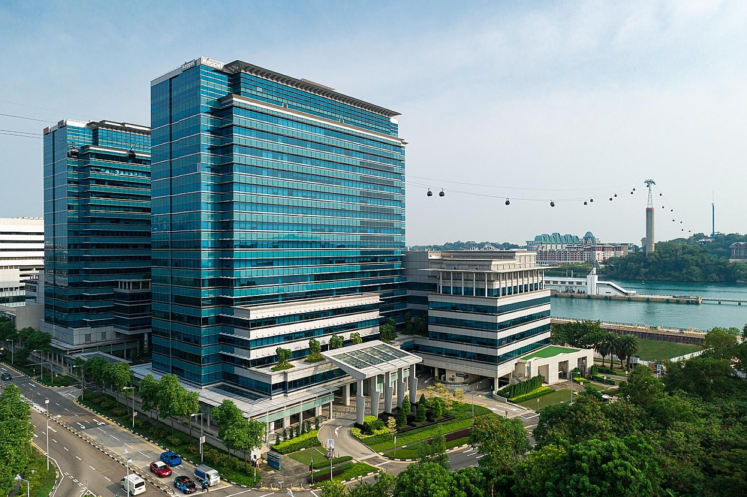 Keppel Bay Tower is a Grade A office building in the Keppel Bay waterfront precinct in the HarbourFront area, with a total net lettable area of about 386,600 sq ft. Following the divestment, Keppel Land, the property arm of Keppel Corporation and spo