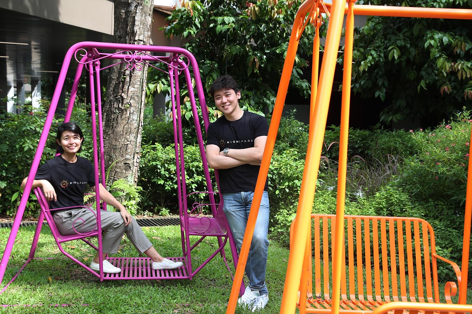 Ms Koh Kai Xin and Mr Eugene Cheng run a creative agency, HighSpark, which prepares presentations for hundreds of clients, including Visa and Nike. This year, the two 27-year-olds made Forbes' list of 300 young entrepreneurs and leaders across Asia u