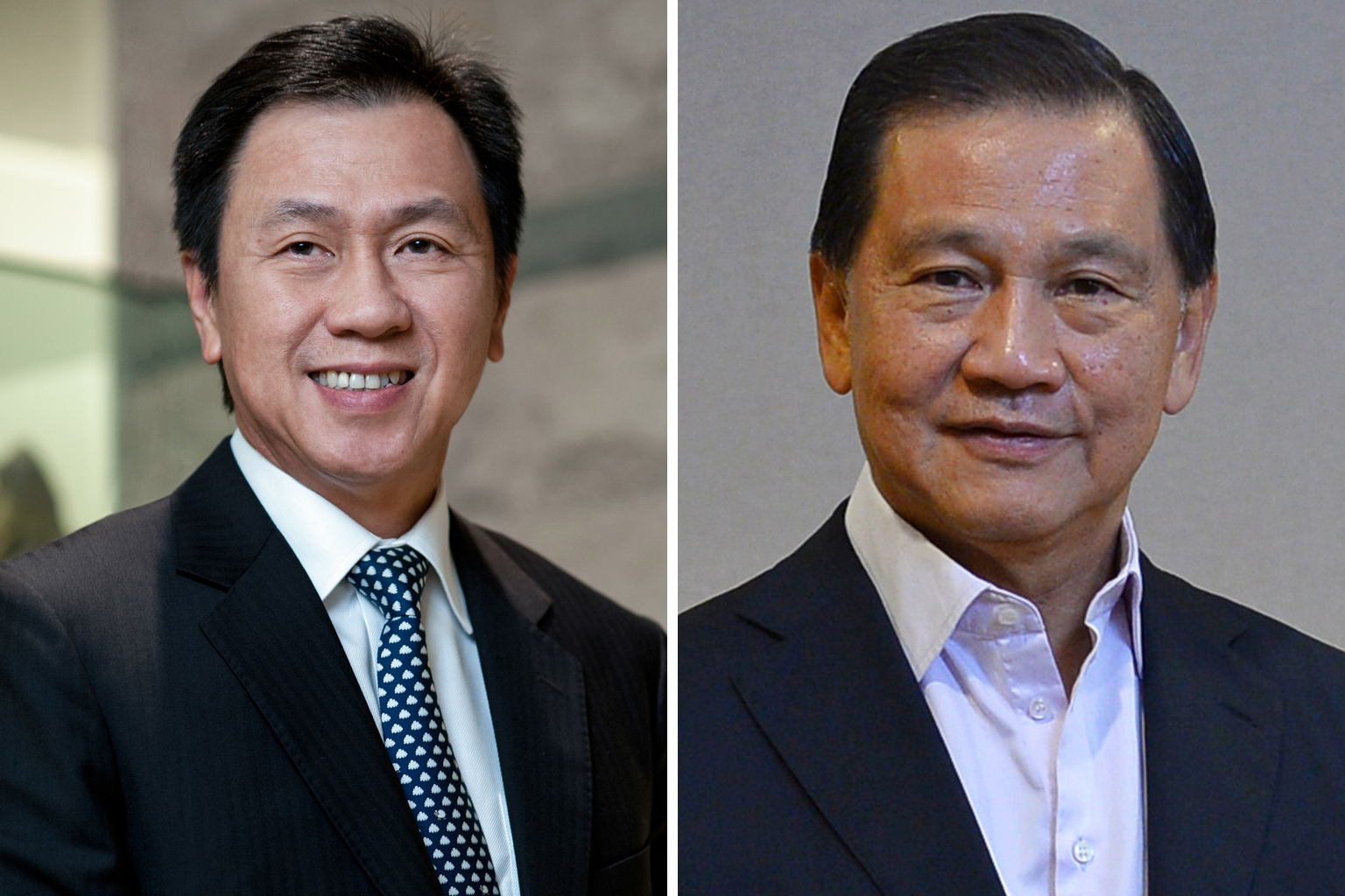 Mr Chaly Mah Chee Kheong (left) thanked Mr Liew Mun Leong for his contributions and said he was "the driving force behind Surbana Jurong's growth strategy".