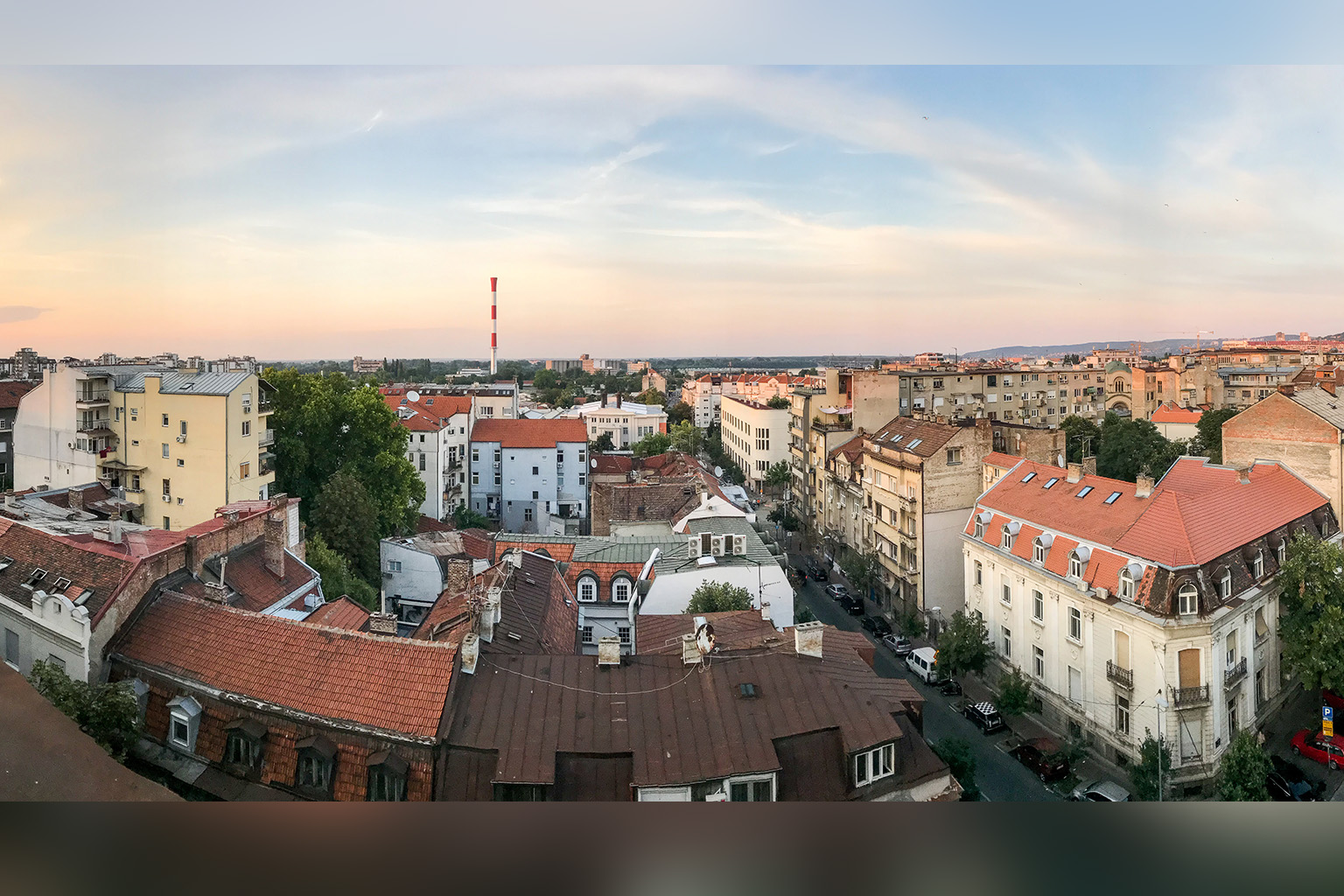 Belgrade, the capital of Serbia, in the summer.