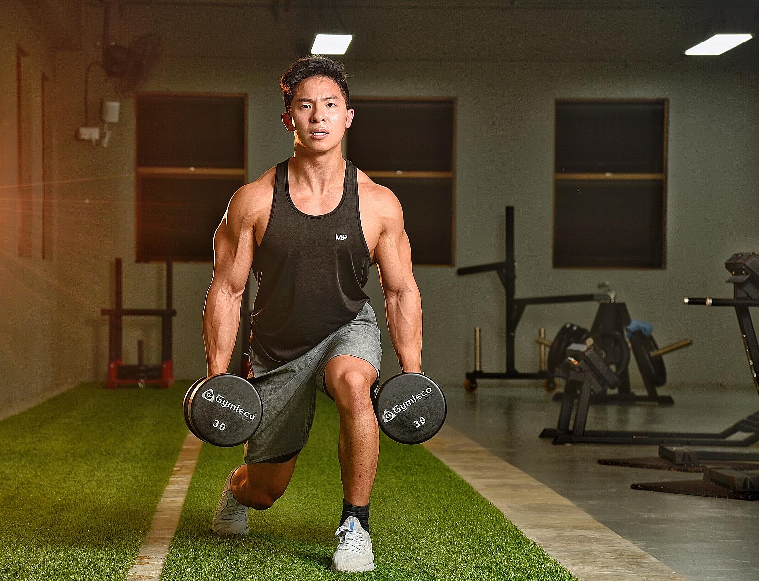 Dr Leroy Kiang, a dentist, built his physique through strength training and by paying attention to his nutrition.
