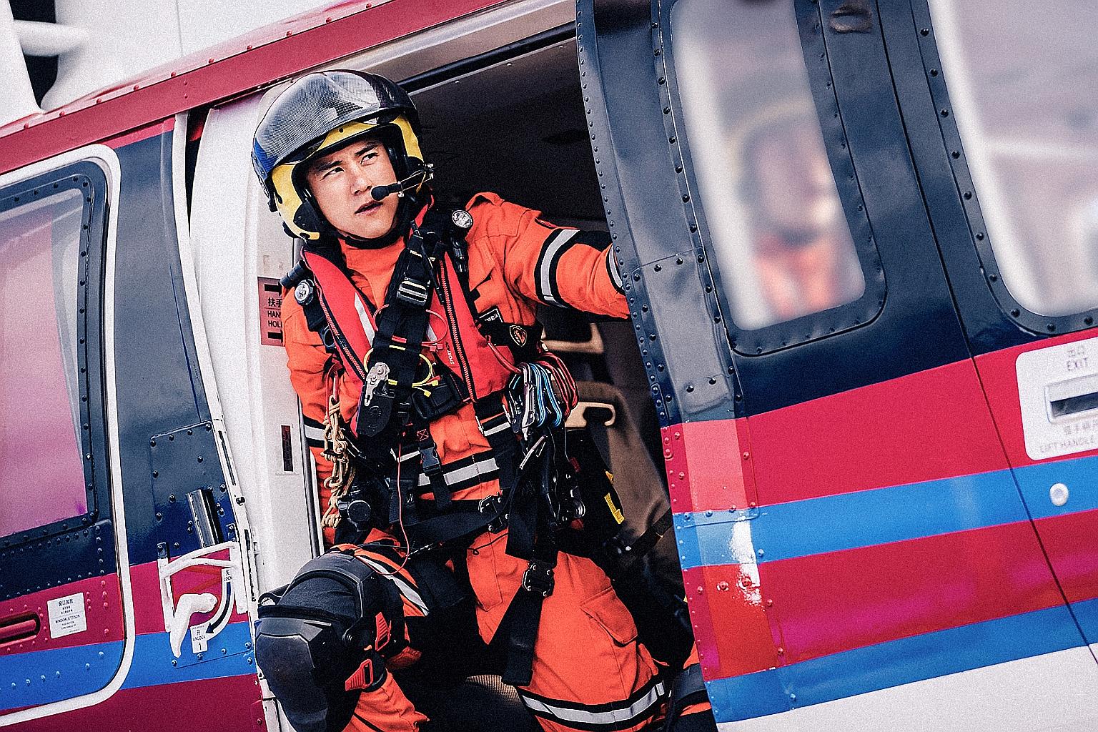 In The Rescue, Eddie Peng is captain of a team which conducts life-saving missions in Chinese waters.