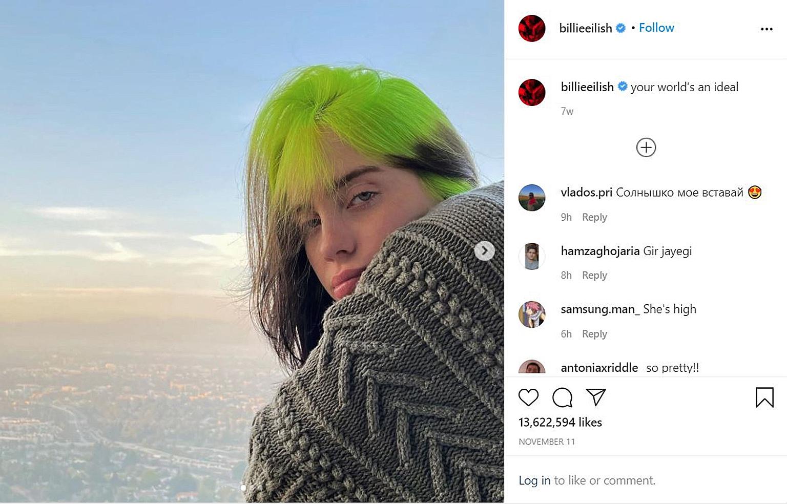 BILLIE EILISH'S 'NUDE' POSTS DRAW IRE: American singer Billie Eilish said the people who unfollowed her on Instagram were "babies", after she posted drawings of breasts on social media. Eilish, 19, was asked by fans on Tuesday to take up Instagram's 