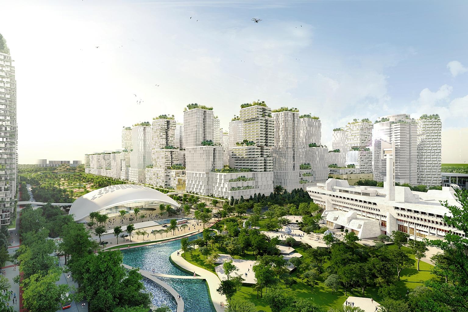 When completed, the Jurong Lake District will be the largest commercial and regional centre outside of Singapore's city centre, said Transport Minister Ong Ye Kung in Parliament yesterday.