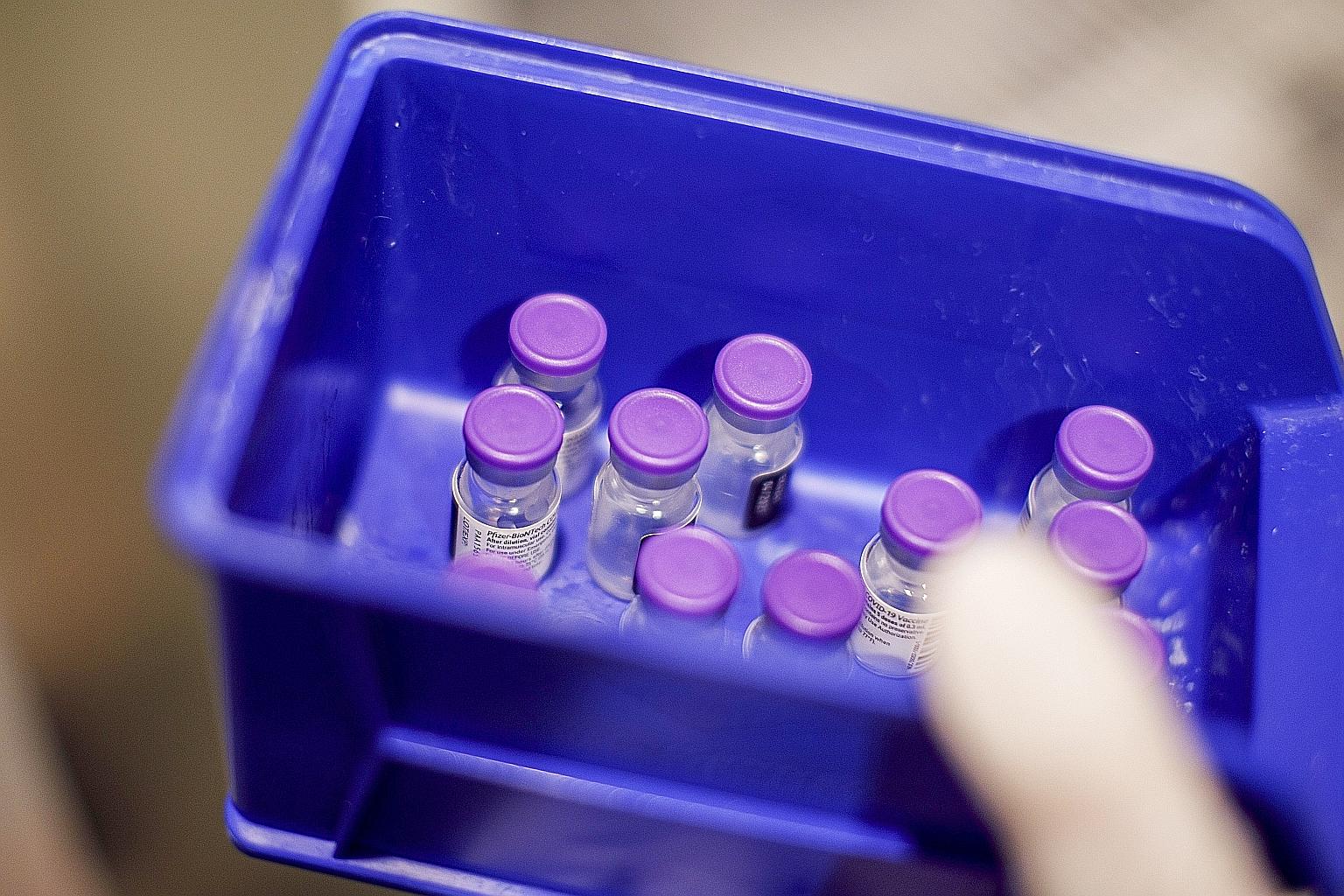 Vaccines that use new messenger RNA technology, like the Pfizer-BioNTech shot (pictured here), are safer and quicker to produce.
