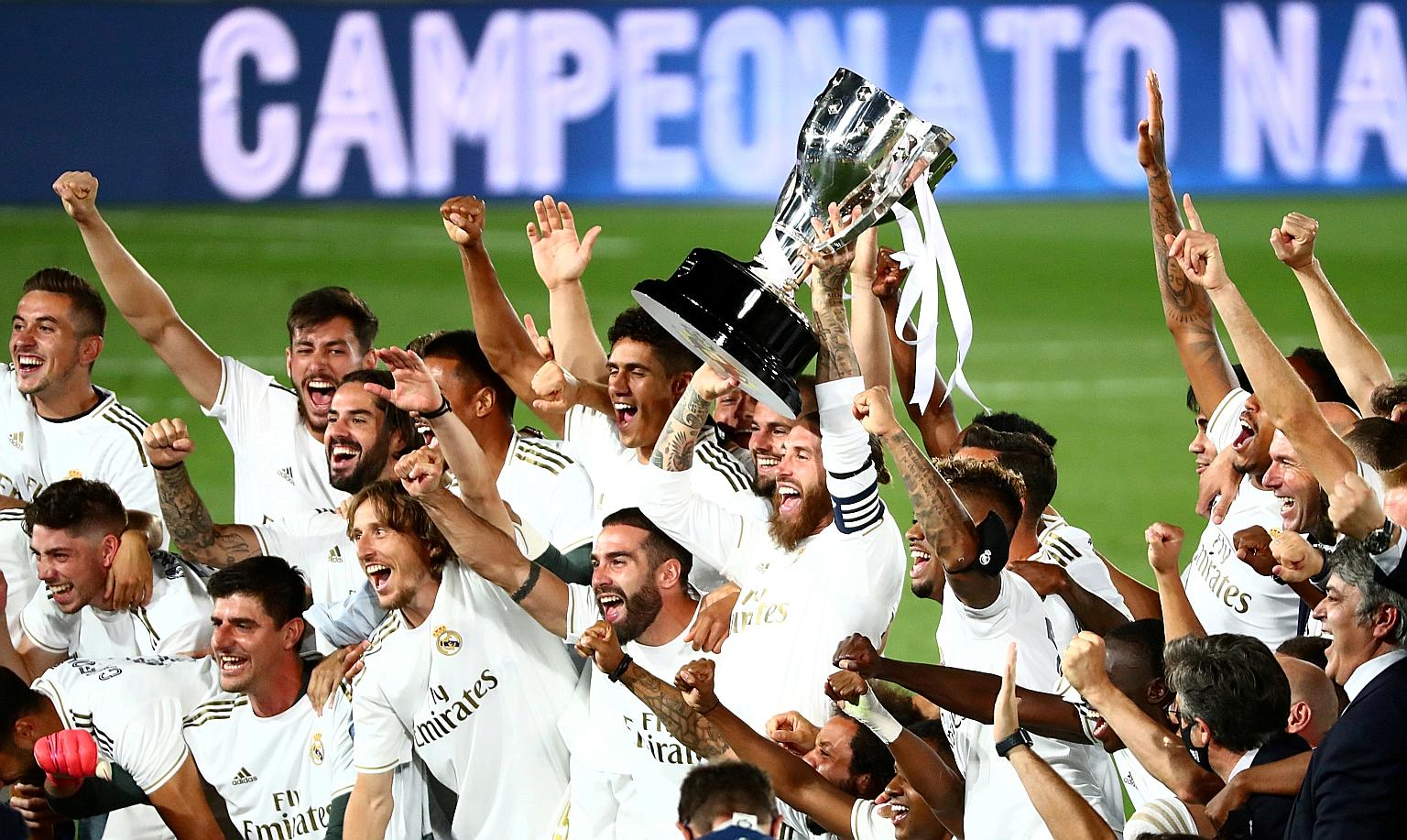 Spanish La Liga winners Real Madrid are one of only two champions in Europe's top six leagues to record a net profit (€300,000) last season.