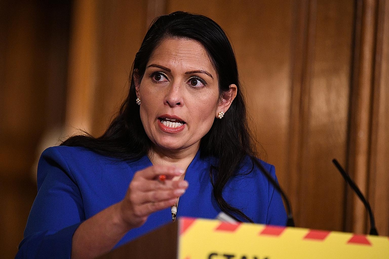 Home Secretary Priti Patel is not ruling out stricter lockdown measures in Britain if cases continue to soar.