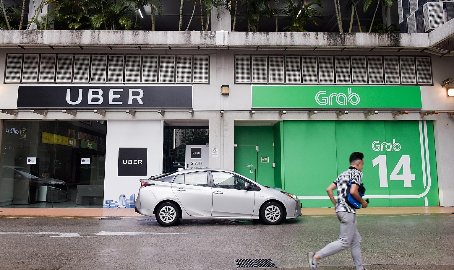 Besides the $6.58 million penalty Uber has to pay following its appeal against the decision on Grab and Uber's merger, Uber has also been ordered to pay the Competition and Consumer Commission of Singapore's costs for the appeal. ST FILE PHOTO