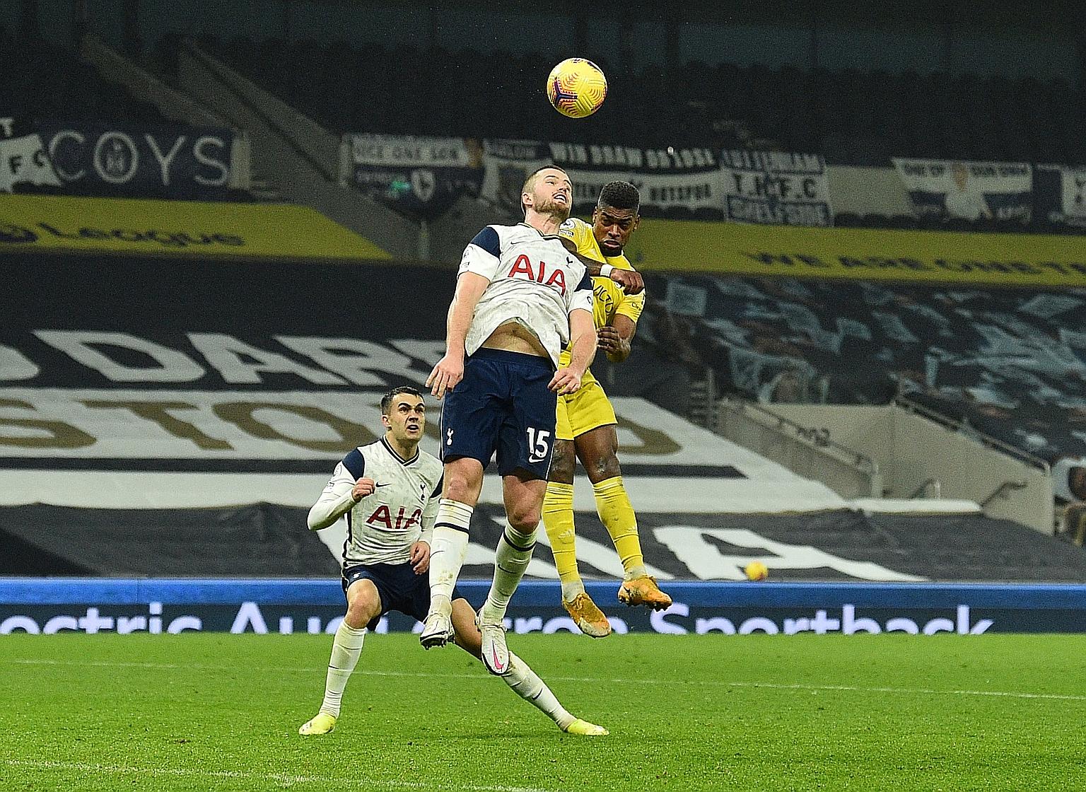 Ivan Cavaleiro heading in Fulham's equaliser in their 1-1 away draw - the fifth time this season Spurs had been in front but did not earn full points.