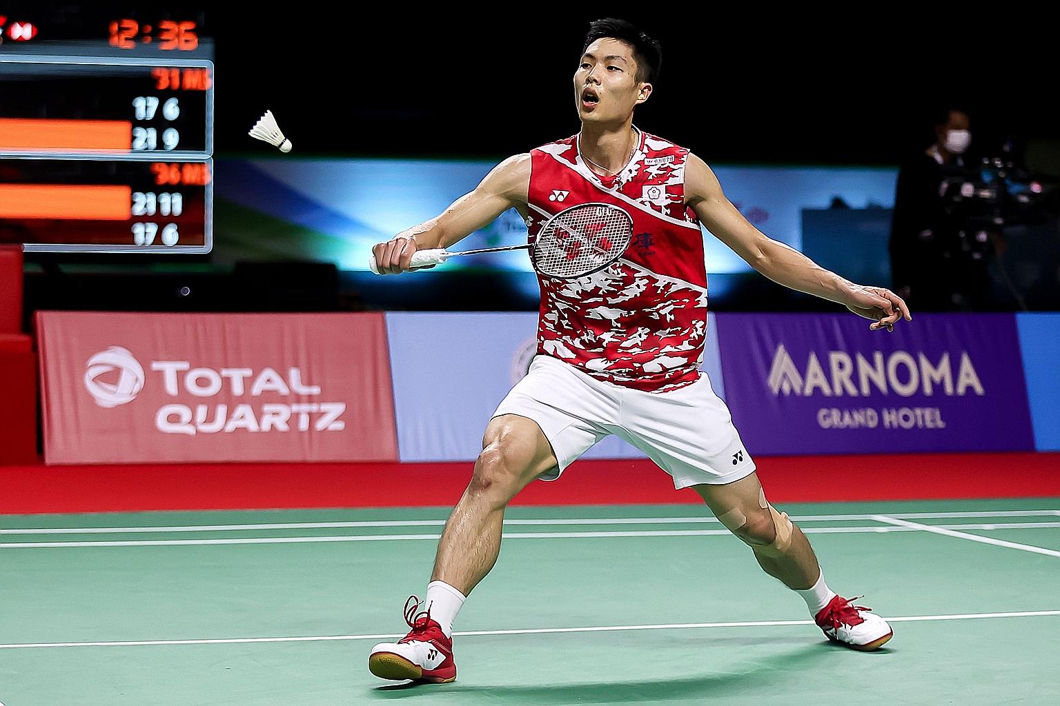 Chinese Taipei's Chou Tien-chen will play Hong Kong's Angus Ng in the Yonex Thailand Open semi-finals.