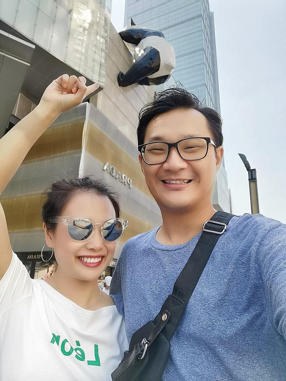 Mr Suen Tat Yam visited Chengdu with his then girlfriend Clara, who is now his wife (both left), in 2019 and hopes to visit again after the pandemic.