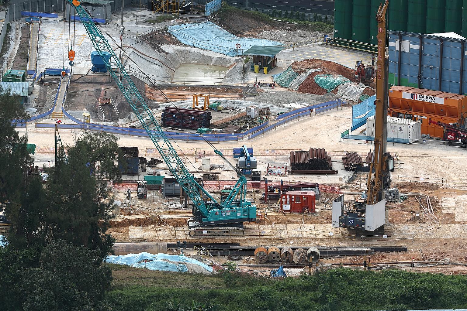 National Development Minister Desmond Lee sees sustained recovery of construction demand over the next five years. A construction site in Toa Payoh last October. National Development Minister Desmond Lee said the public sector will contribute about 6