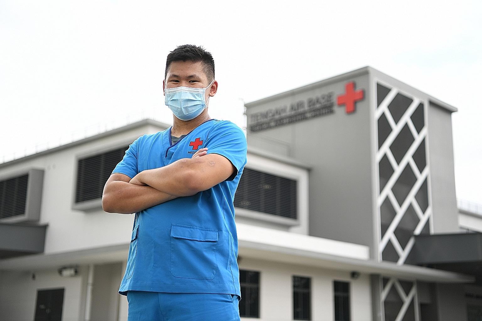 (Clockwise from left) Third Sergeant Shane Lim was born here but spent nearly his entire life in Australia, while 3SG Thirunavukkarasu Karthikeyan was born in India and moved here when he was 13. Private Muhammad Hadi Abdul Hariry returned to Singapo