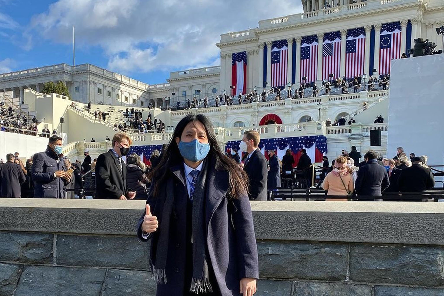 Mr Lenny Wee produced, arranged, orchestrated and directed the music for singer Jennifer Lopez's performance at President Joe Biden's inauguration on Wednesday. During the performance, Mr Wee was at the US Capitol lawn with the sound crew to supervis