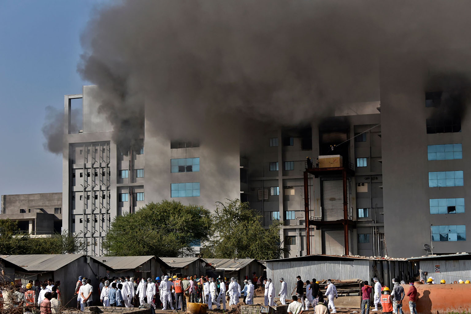 Rescue workers recovered five bodies from a building that was under construction at the Serum Institute of India in Pune yesterday. The company insisted its production of drugs to fight Covid-19 was not affected.