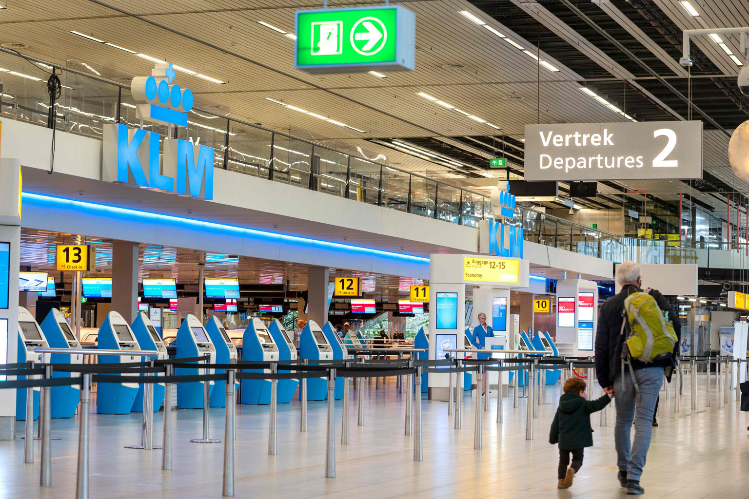 The Schiphol Airport in the Netherlands was almost deserted on Thursday. From tomorrow, people arriving from outside the European Union could be made to take a Covid-19 test before departure. Travellers from Covid-19 hot spots in the EU will also hav
