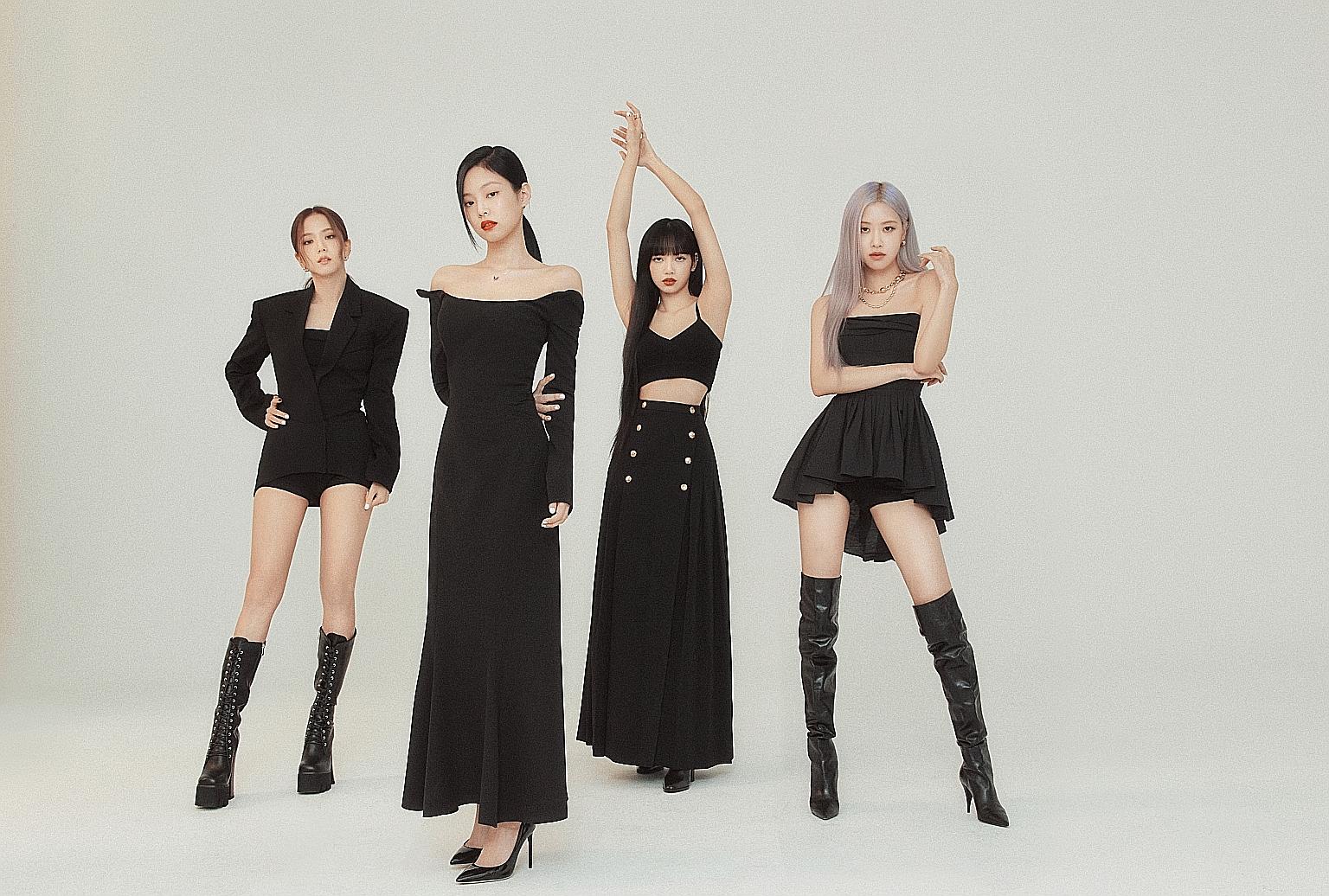 K-pop girl group Blackpink, with members (from left) Jisoo, Jennie, Lisa and Rose.