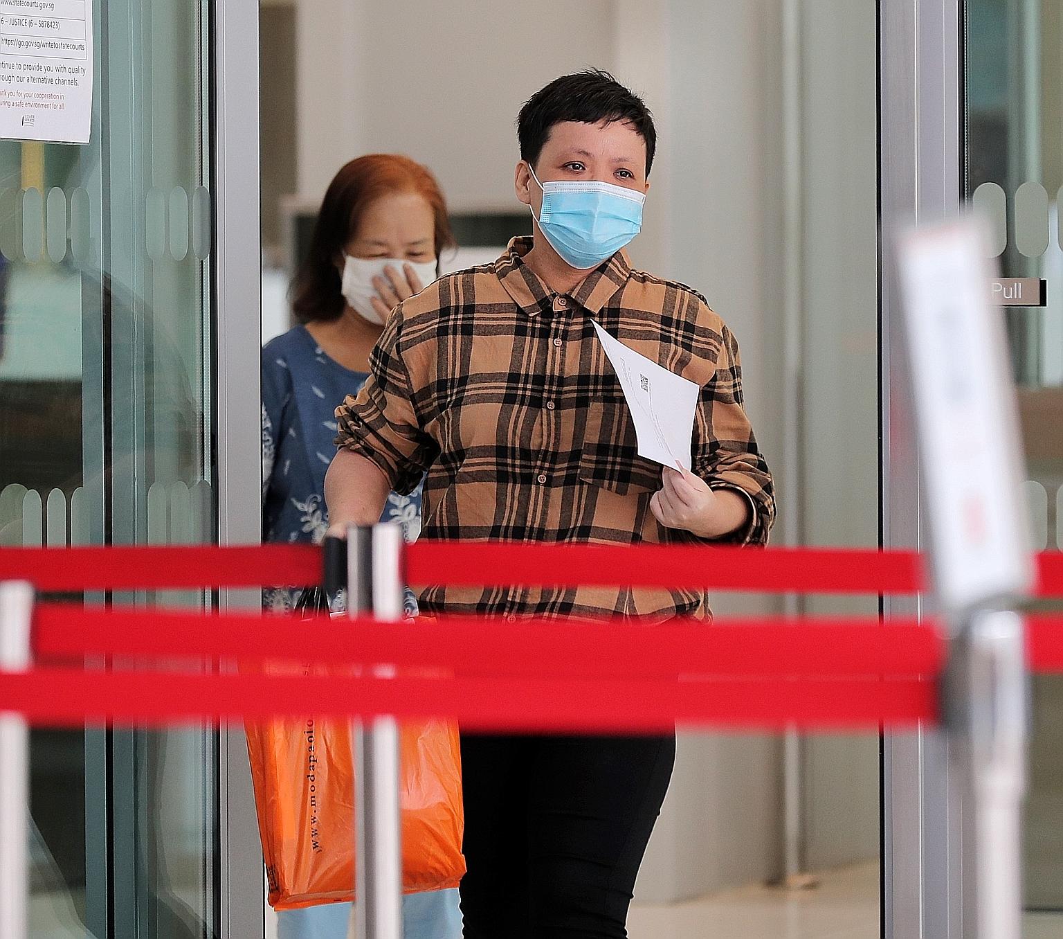 Lin Si Ting, 43, pleaded guilty to one count each of harassment and using criminal force on the employee.