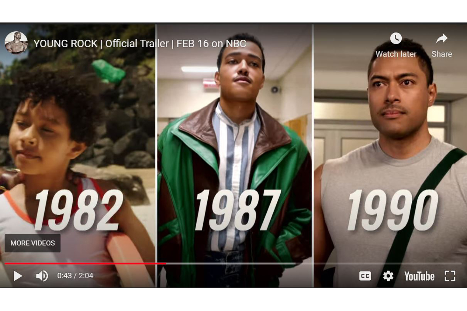 TV comedy series Young Rock is based on a tongue-in-cheek story about Dwayne Johnson running for United States president in 2032 and shows clips of his life starting from when he was a child.