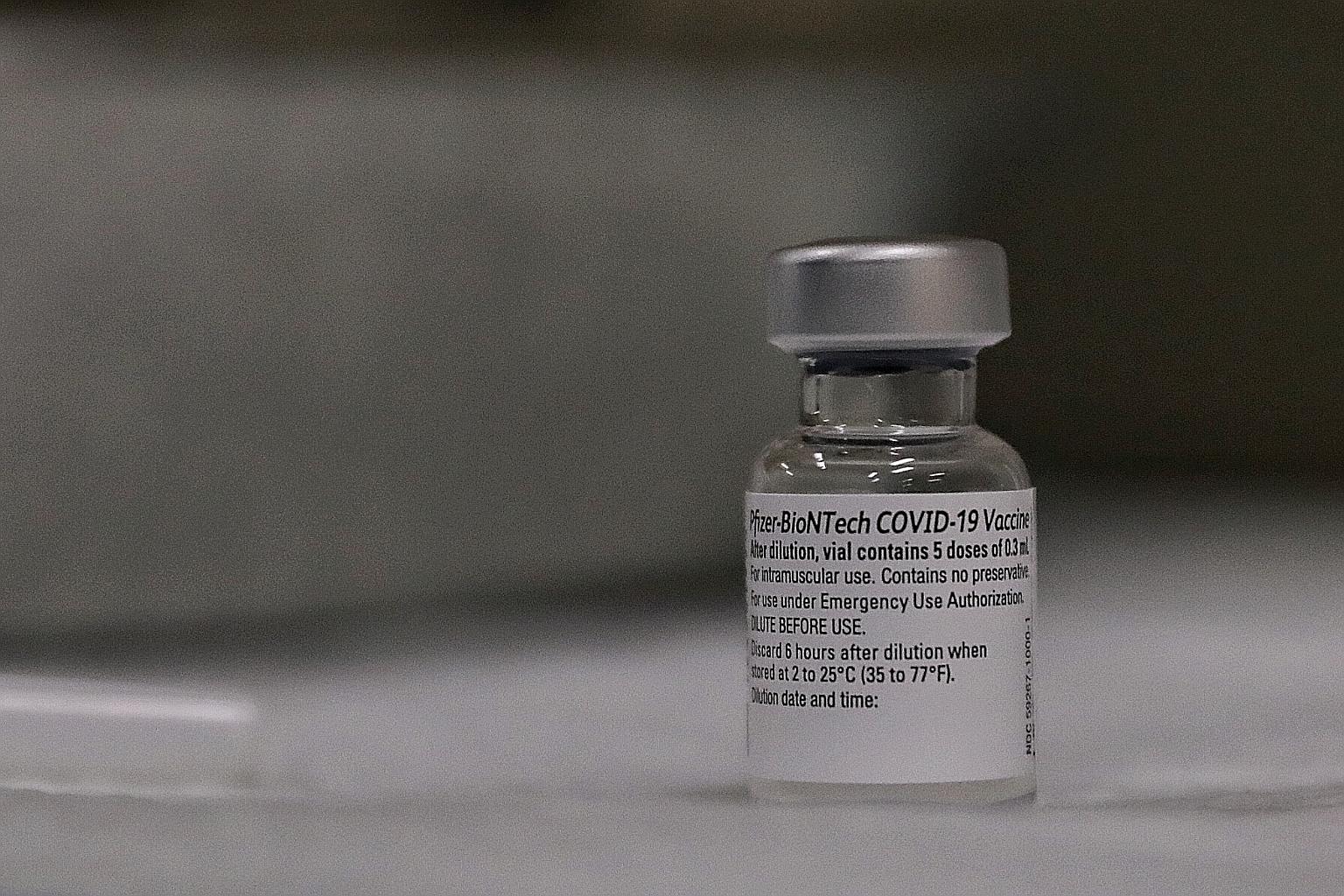 The EU's medicines regulator said the data from the Pfizer-BioNTech vaccine's roll-out "is consistent with the known safety profile of the vaccine, and no new side effects were identified".