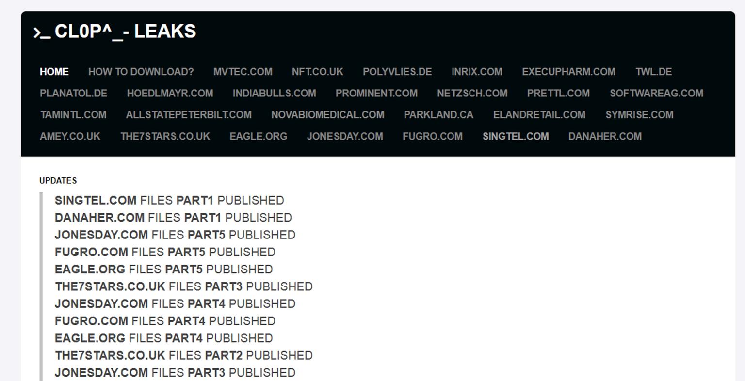 A screen grab of a website hosted on the Dark Web showing the stolen Singtel data being uploaded.