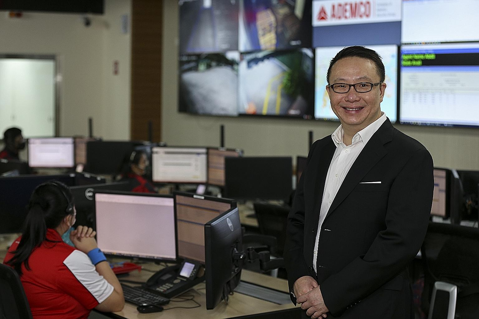 Ademco Security Group group managing director Toby Koh not only retained all 253 existing full-time staff, but also managed to expand his workforce. ST PHOTO: YONG LI XUAN