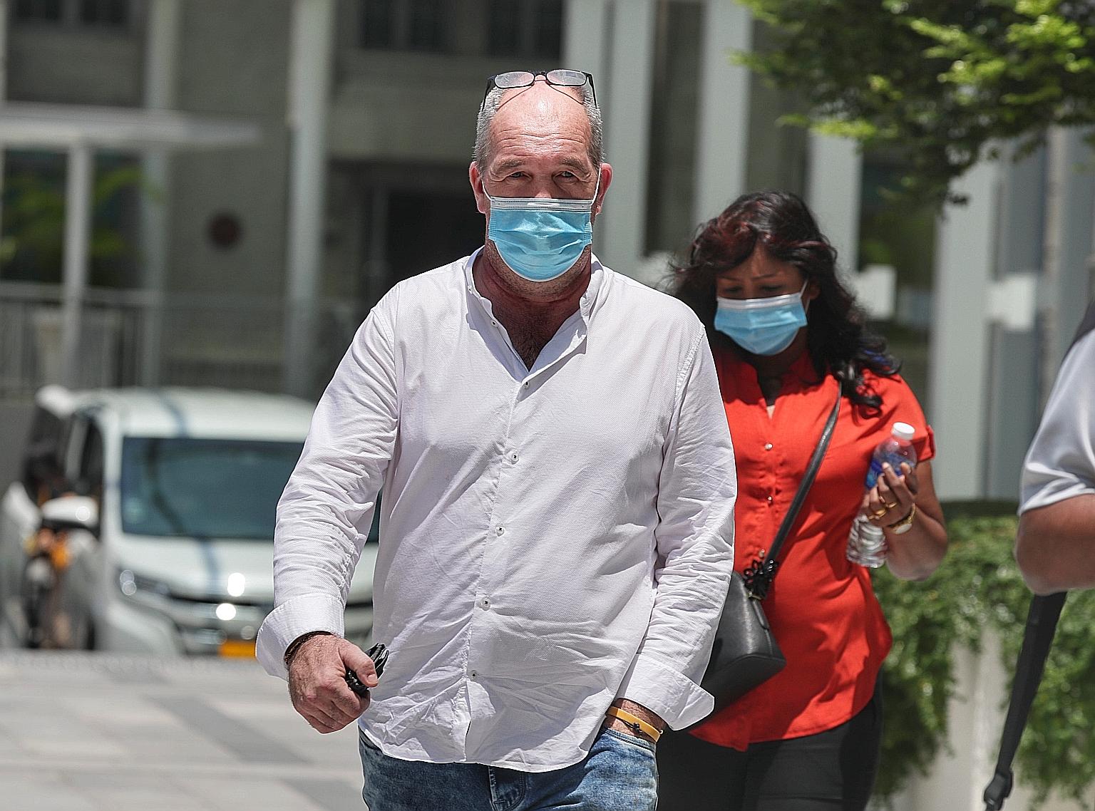 Nigel Skea was serving his stay-home notice at the Ritz-Carlton, Millenia Singapore when he left his room on the 14th storey and spent the night in the 27th-storey room of Agatha Maghesh Eyamalai, who is now his wife. ST PHOTO: KELVIN CHNG