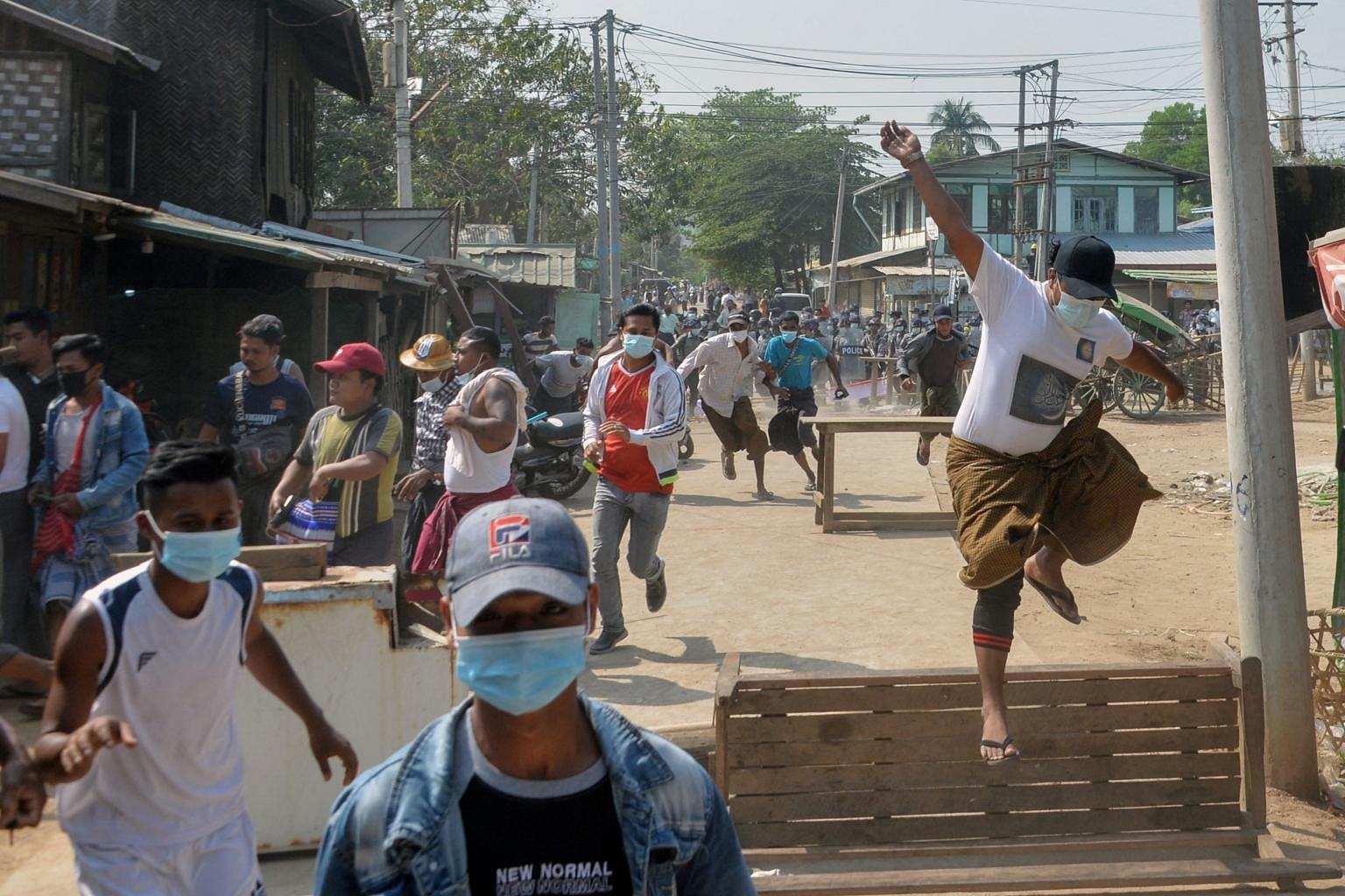 Myanmar Police Fire Rubber Bullets To Disperse Protesters After Envoy ...