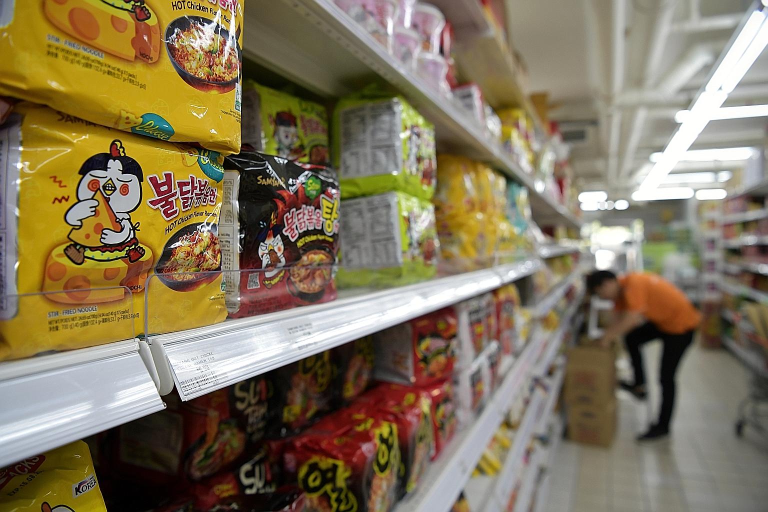 Exports of South Korea's ramyeon reached a record high last year, hitting US$603 million (S$804 million) - four times more than exports of kimchi. China was the largest overseas market for ramyeon, followed by the US, Japan, Thailand and the Philippi