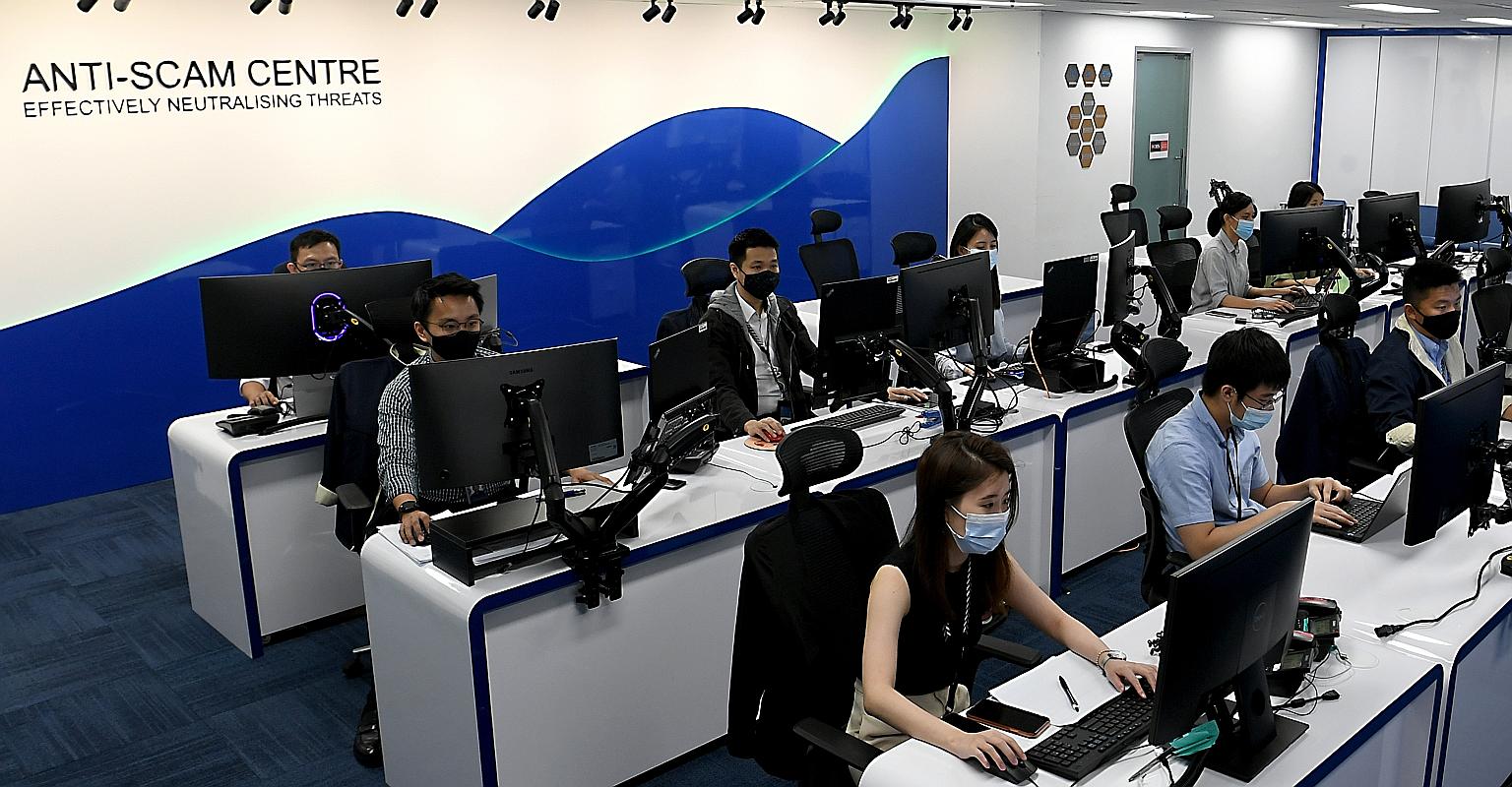 The Anti-Scam Centre of the Singapore Police Force leading a three-day operation in January to intervene in investment scam and fake gambling platform scam cases. A record number of scams - 15,756 - was detected last year, climbing 65.1 per cent from