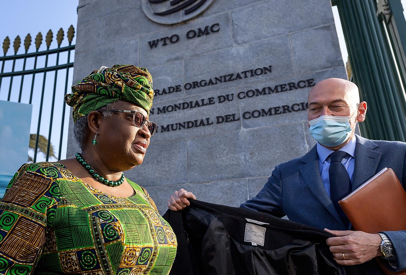 World Trade Organisation chief Ngozi Okonjo-Iweala said members must focus on improving ordinary people's lives and creating decent jobs. PHOTO: EPA-EFE