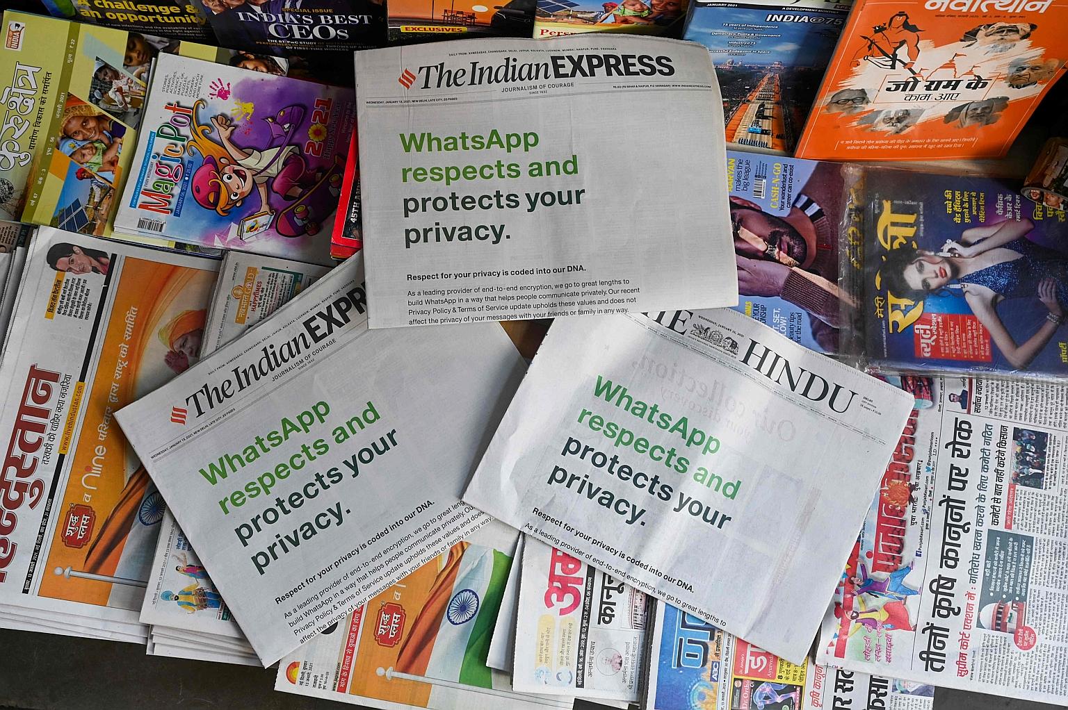 India's new Information Technology (Intermediary Guidelines and Digital Media Ethics Code) Rules, unveiled by IT Minister Ravi Shankar Prasad on Feb 25, affect a broad swathe of companies, from messaging service WhatsApp to news publishers. PHOTO: AG