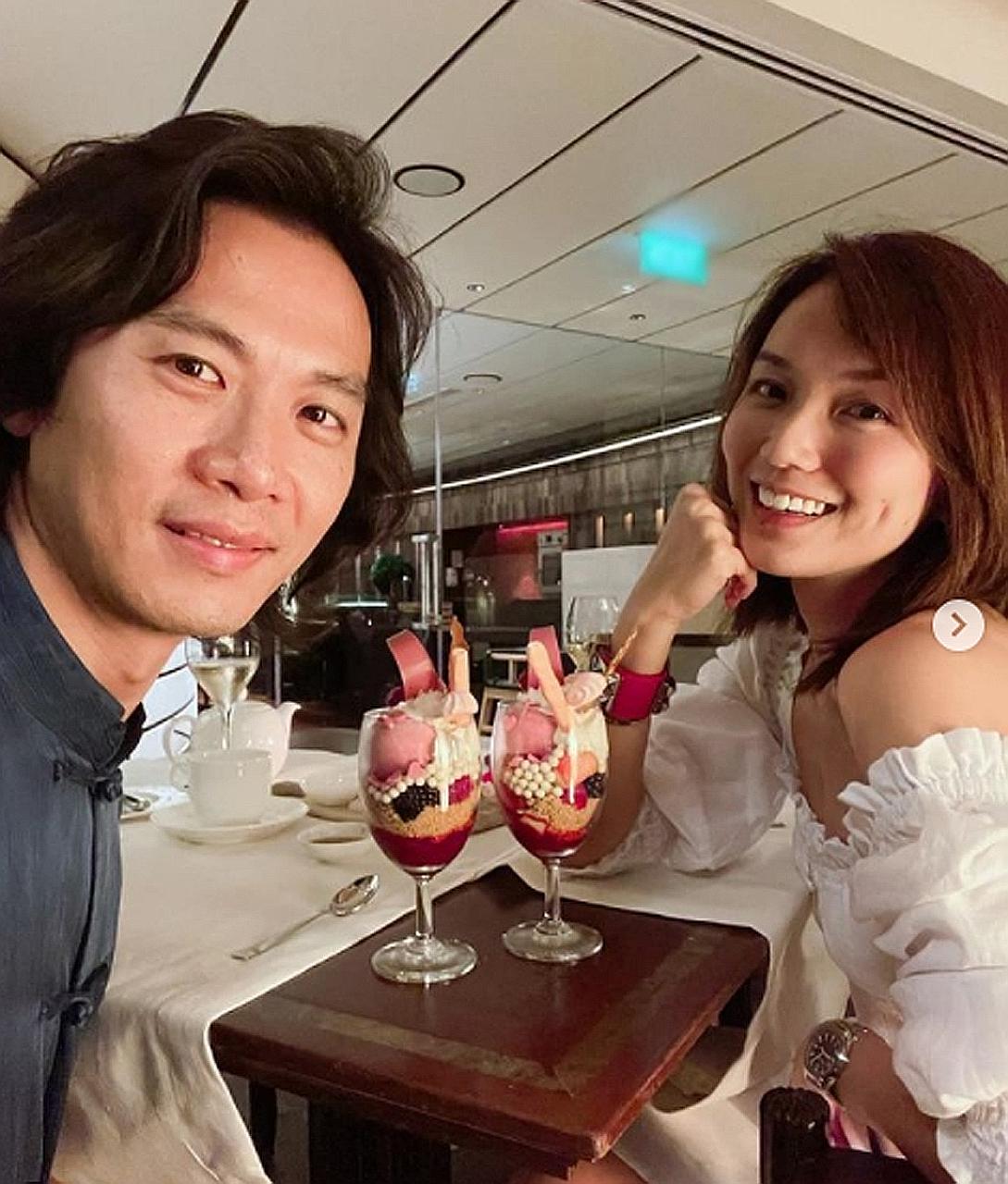 Actress Joanne Peh and her husband, actor Qi Yuwu (both left), last acted together in the police drama C.L.I.F. 3 in 2014.