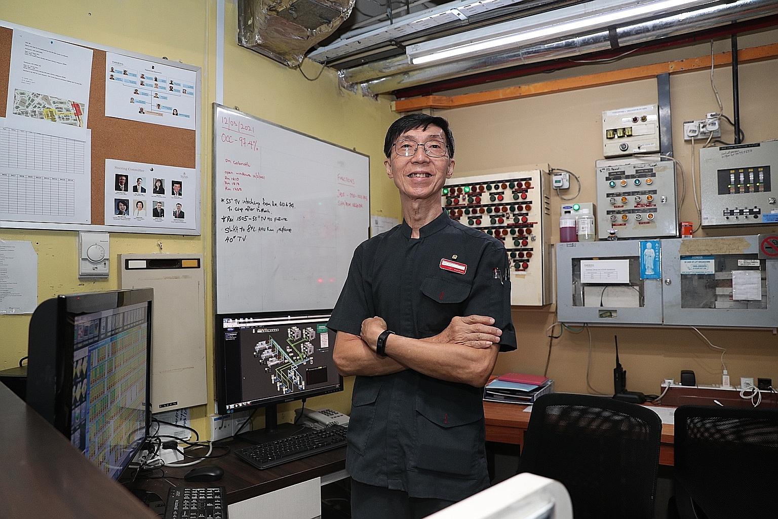 Mr Heng Soo Koy, 65, a pioneer employee of Parkroyal on Kitchener Road, switched from being a painter to a senior technician through the hotel's job redesign efforts.