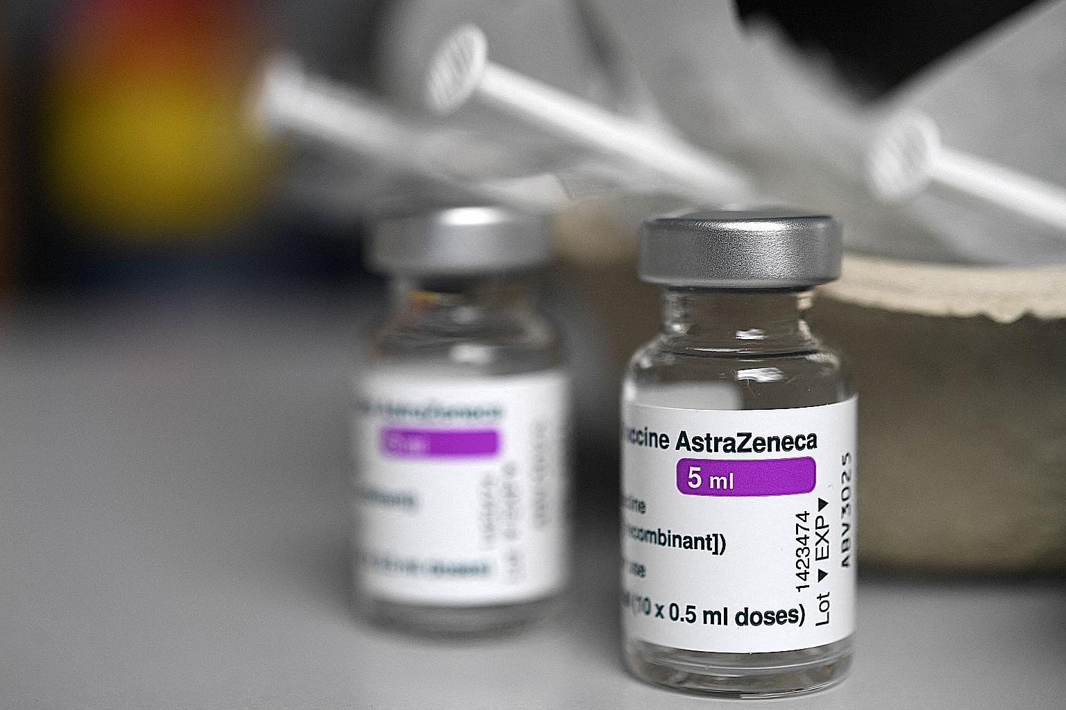 United Kingdom-based AstraZeneca has insisted that its vaccine is safe, adding that there is "no evidence" of higher blood clot risks. PHOTO: AGENCE FRANCE-PRESSE