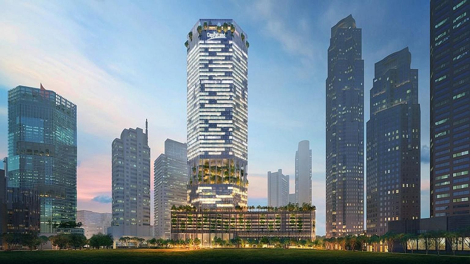 American architect Brian Yang is the Bjarke Ingels Group partner in charge of the 51-storey CapitaSpring (artist's impression, left), which is set to be one of the tallest - and greenest - buildings in Raffles Place.