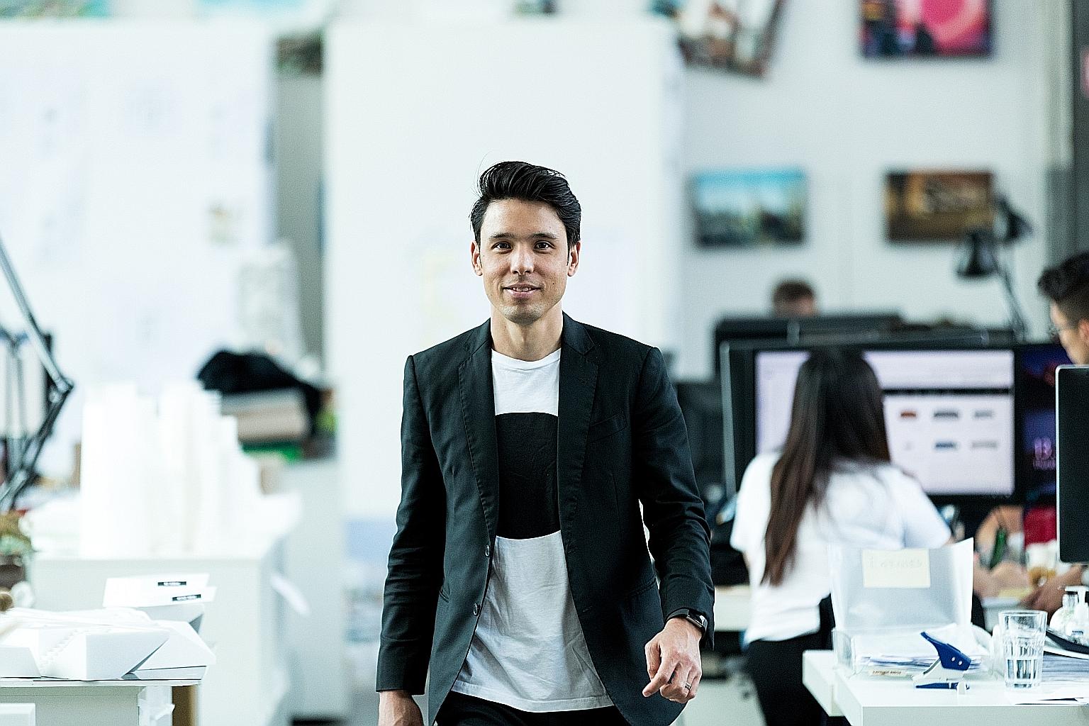 American architect Brian Yang is the Bjarke Ingels Group partner in charge of the 51-storey CapitaSpring (artist's impression, left), which is set to be one of the tallest - and greenest - buildings in Raffles Place.
