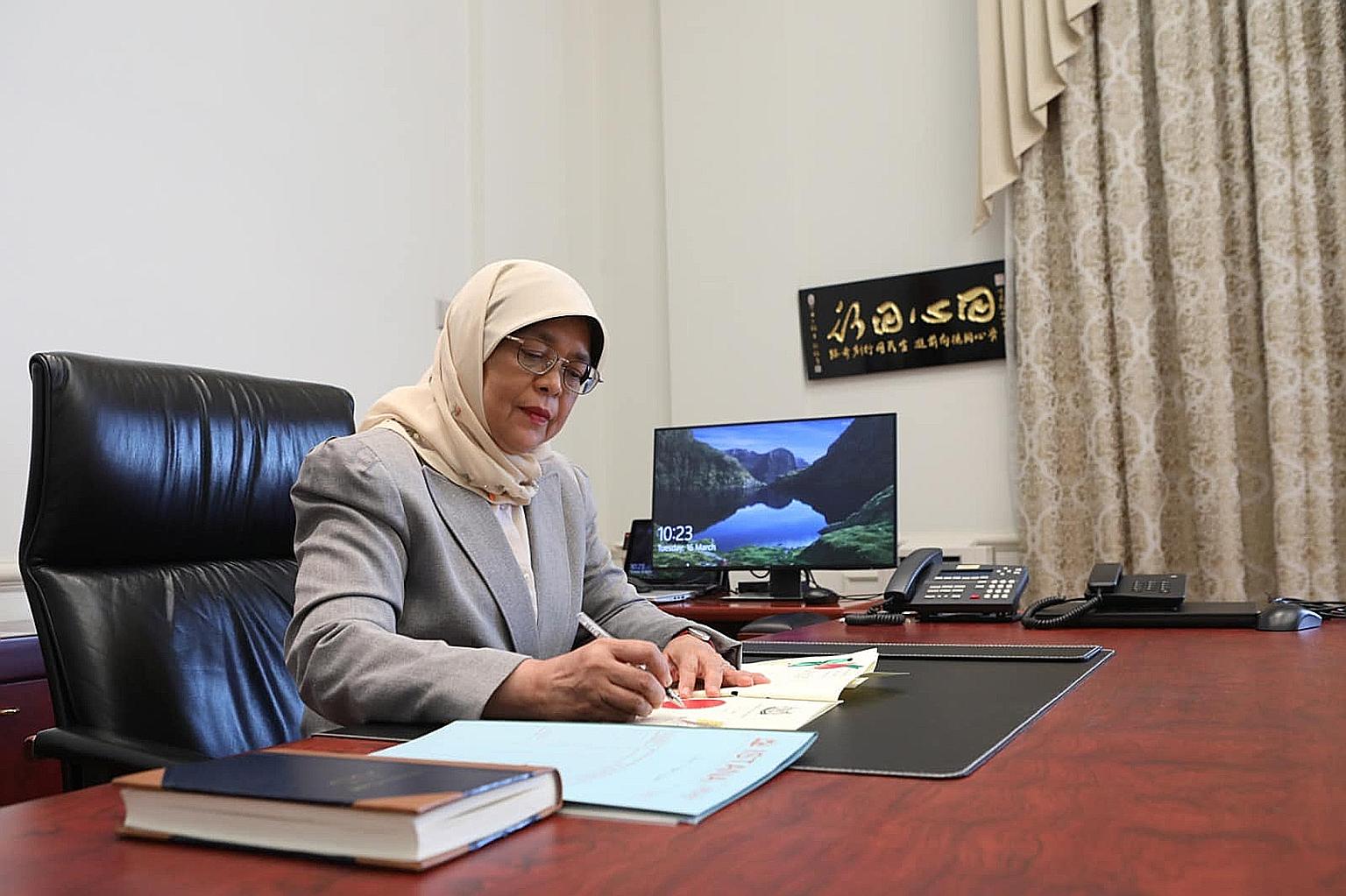 President Halimah Yacob said she had consulted the Council of Presidential Advisers before giving her assent to the Supply Bill, which paves the way for the Bill to become law. It will control how much the Government is allowed to spend, and on what,