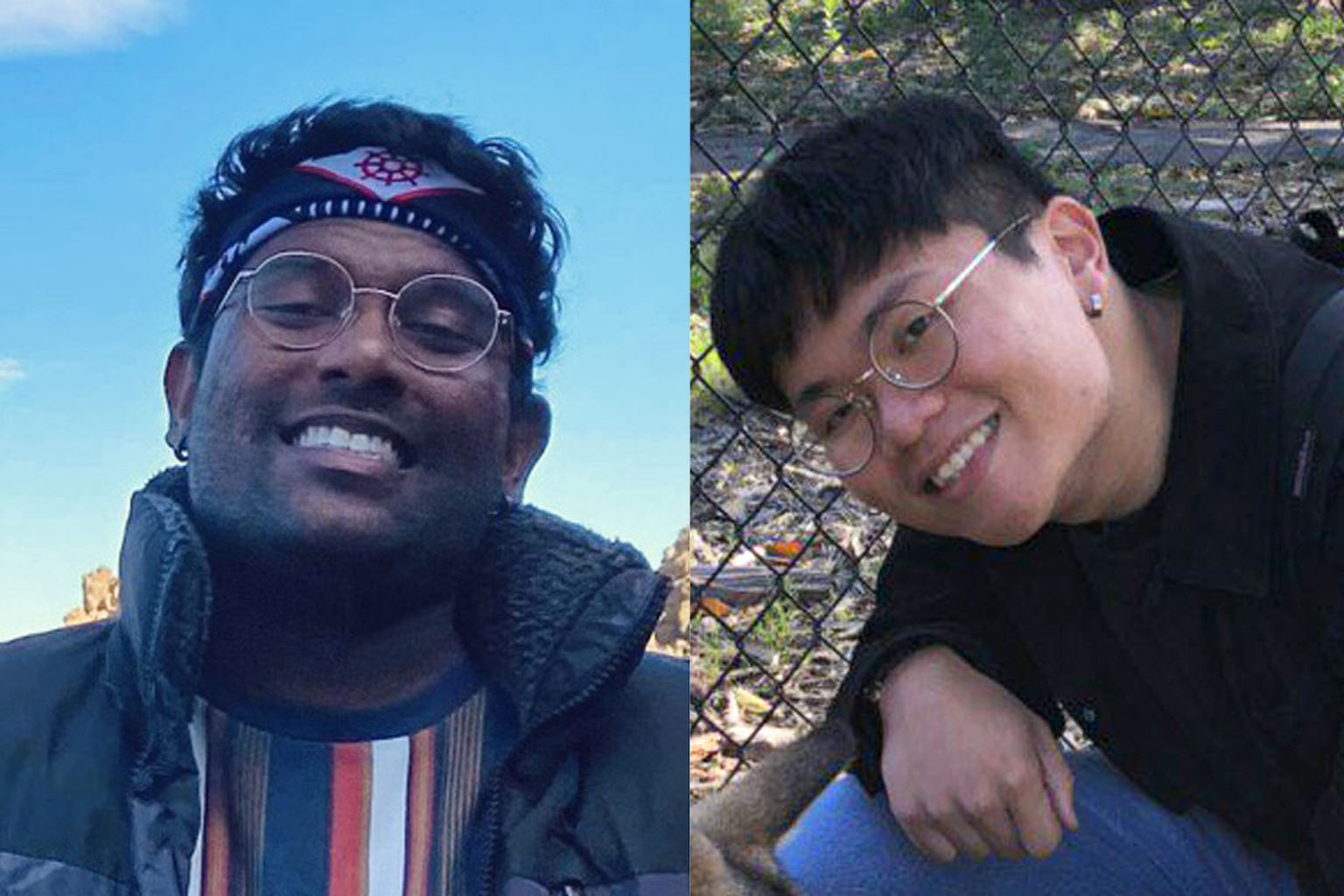 University students Y. Sathisswaran and Joel Ng are two Singaporeans who have decided to remain in Australia amid the pandemic.