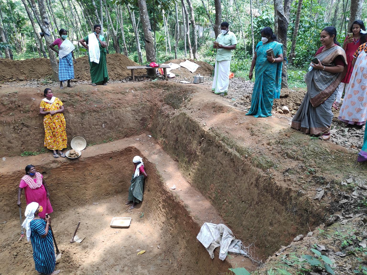Ms Veena George (right), a Communist legislator, speaking to workers about livelihood and pensions in Pathanamthitta. Campaigning for re-election in a district that was the epicentre of the Sabarimala protests in 2018, Ms George said she respected pe