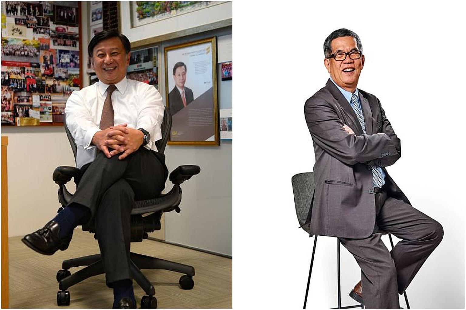 Mr Lim Sim Seng (left) will be the new chairman of the BCA while Professor Tan Thiam Soon will take over as deputy chairman from today.