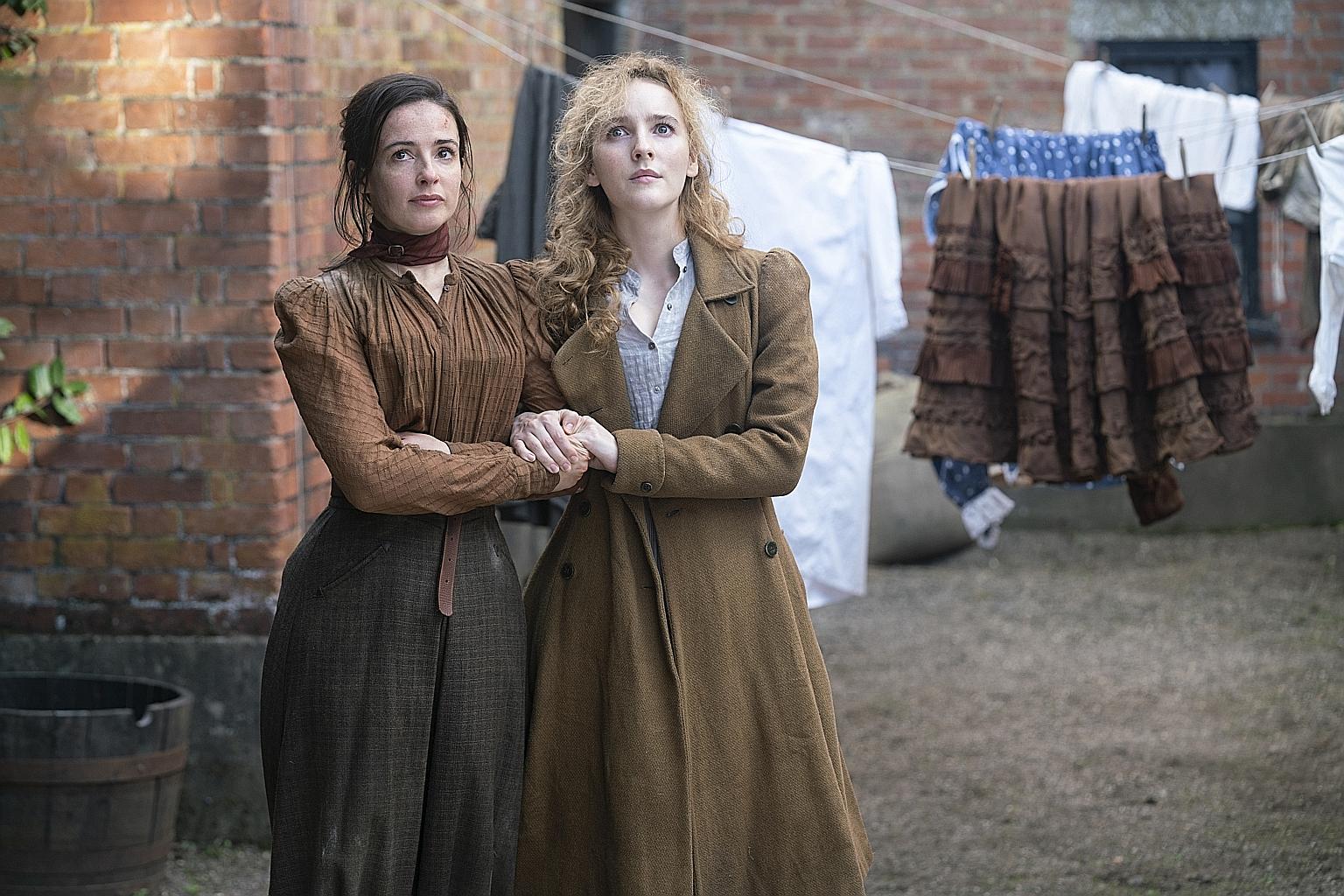 Actresses Laura Donnelly (above left) and Ann Skelly (above right) play members of a new superpowered underclass that finds itself feared and shunned in the series, The Nevers.